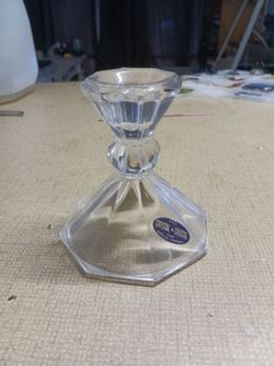 Lead Crystal Candlestick Holder