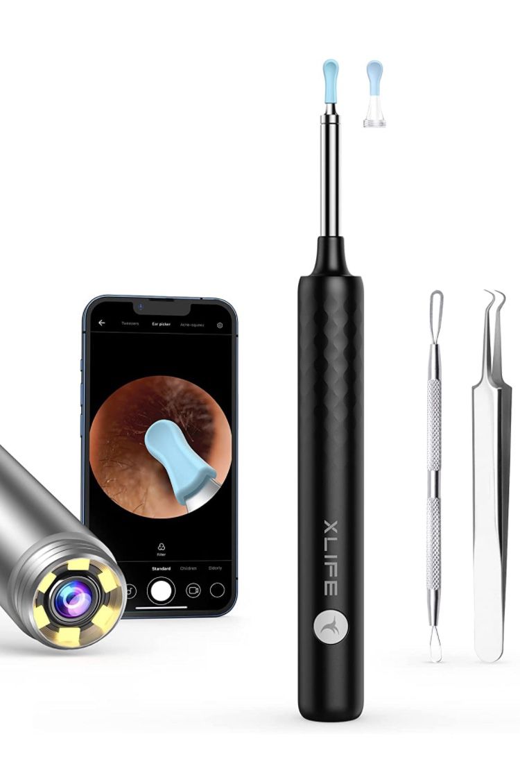 Ear Cleaner with Blackhead Remover Tool Set, Ear Camera and Wax Remover with A 3.5mm Ultra-Thin Lens for iPhone ONLY 