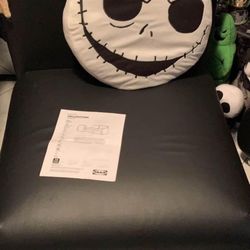 Large New Ikea Valentuna Vegan Black Leather Under Storage Chair 