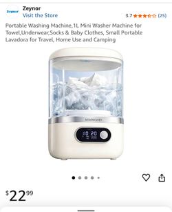 New, never used! Zeynor 1L Mini Portable Washing Machine for Travel/Home/Camping