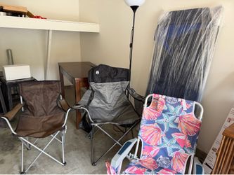 Coleman and Beach Folding Chair Set for 3 items price