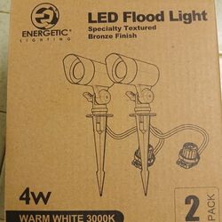 ENERGETIC LIGHTING LED Flood Lights 2-Pack Bronze Finish Warm White 4W