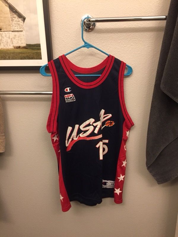 Hakeem Olajuwon champion USA jersey
