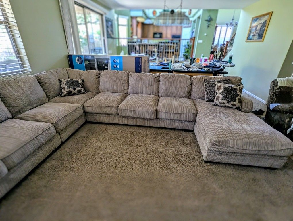 Large Sectional and Pillows