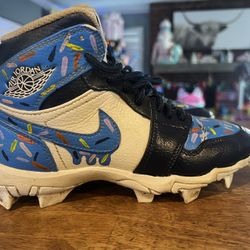 Nike Air Jordan 1  High Top 4Y Candy Drip Custom Baseball Or Softball Cleats