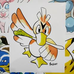Farfetch'd Pokemon Art Print
