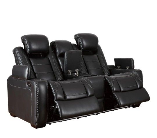Party Time Power Reclining Loveseat with Console