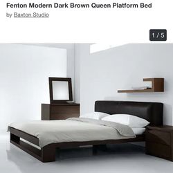 Queen bed frame and mattress