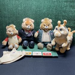 Vintage Teddy Ruxbin Plush Bundle With Pal Grubby W/3 Tapes. 