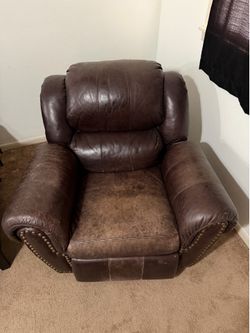 Brown Leather Recliner
