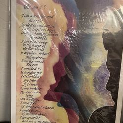 17”x11” Picture And Poem- Who Am I?”  By Pam Reiner - New - Rare