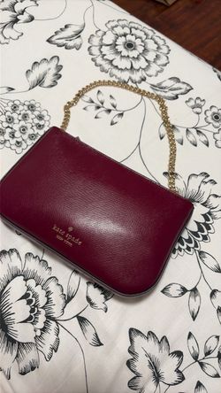 Kate spade burgundy mini purse wristlet