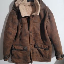 Black Rivet Sherpa Style Coat Xxl