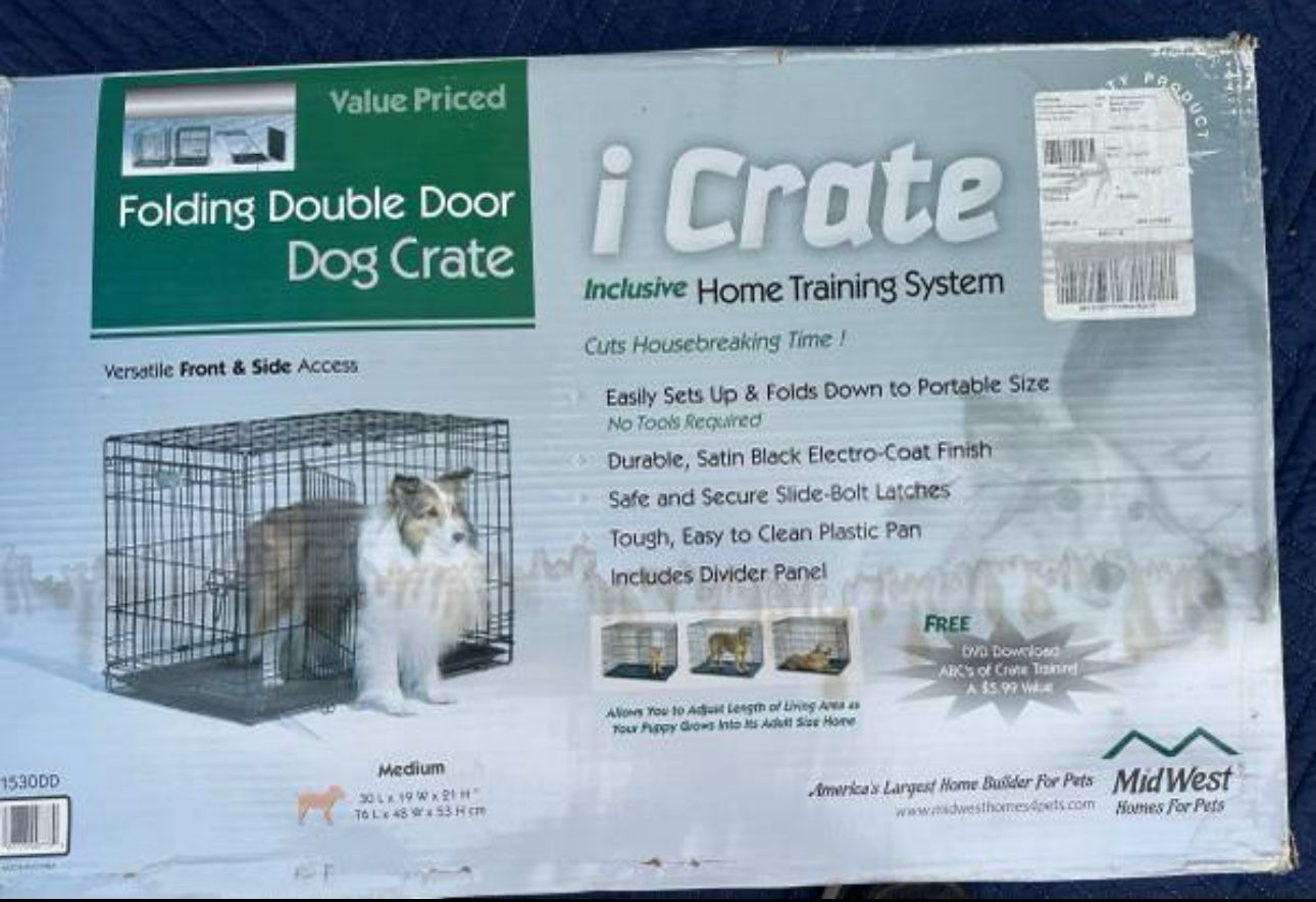 New in box Large foldable travel pet cage