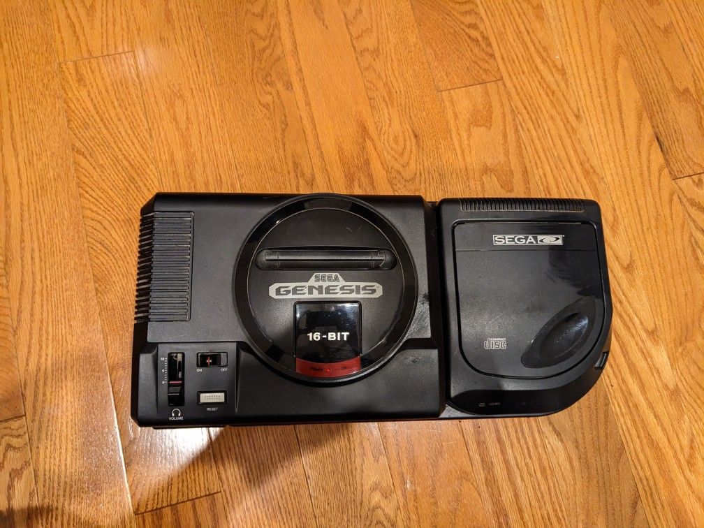 Sega Genesis And Sega CD Mega Video Game System Console