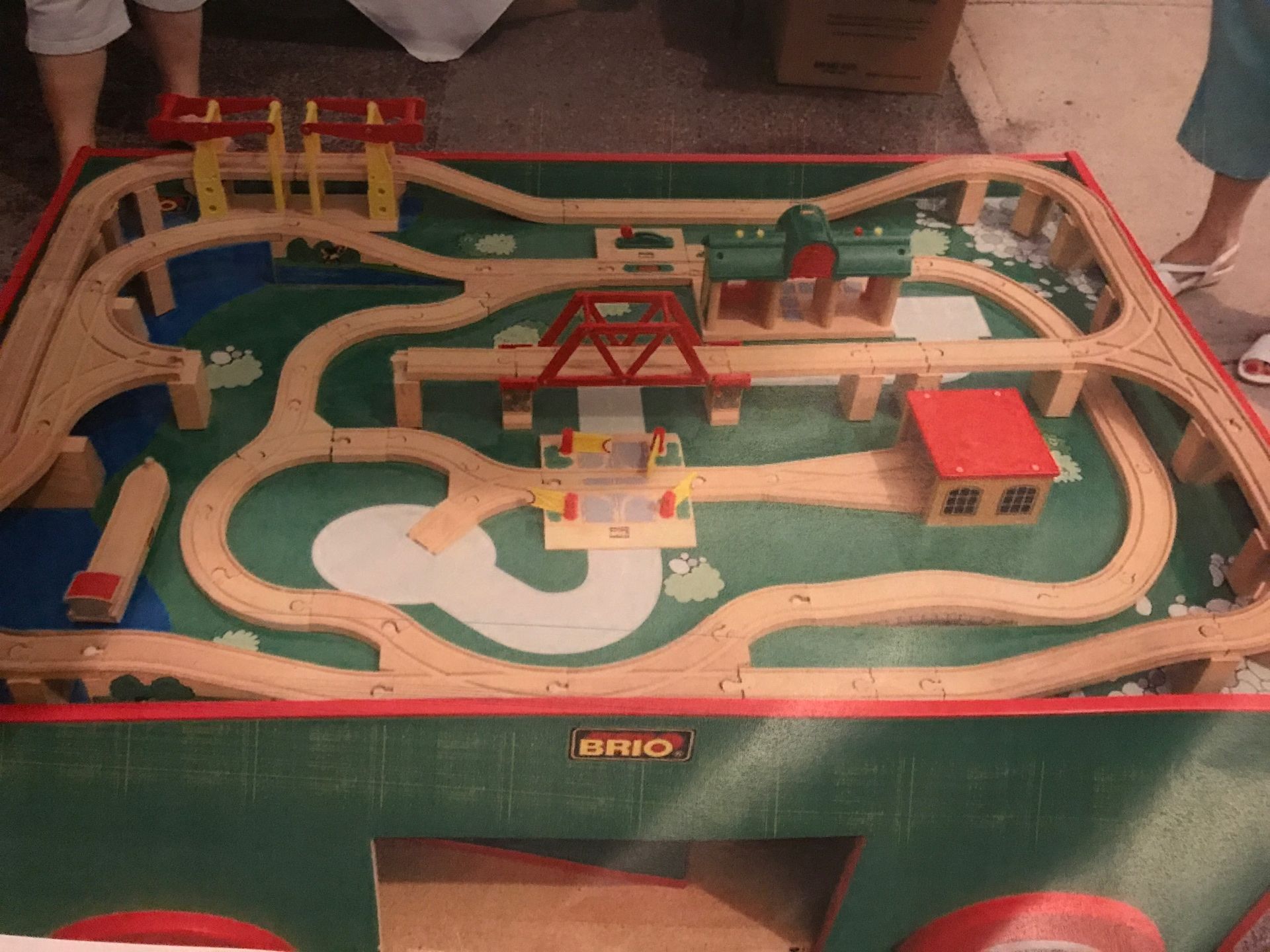 Brio train set table with track cars and much more