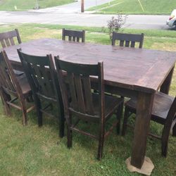 Big Heavy Table And Chairs Referbeshd Barn Wood