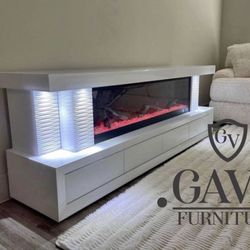 Ya llegaron los tv stand de moda con chimeneas puede escuchar música Bluetooth cambia de color chimenea eléctrica Precios y estilos diferentes Cash 💥
