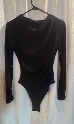 Draped Cowl Neck Bodysuit