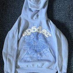Light Blue Small Sp5der Hoodie