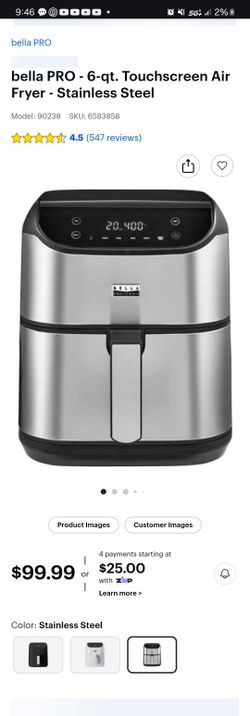 Bella Pro 6qt Air Fryer