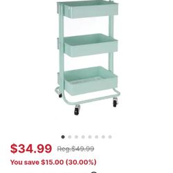 3 Tier Rolling Cart Caddy