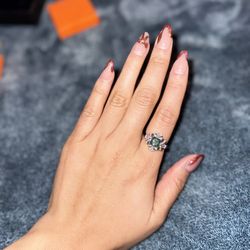 Colored Moissanite Ring 