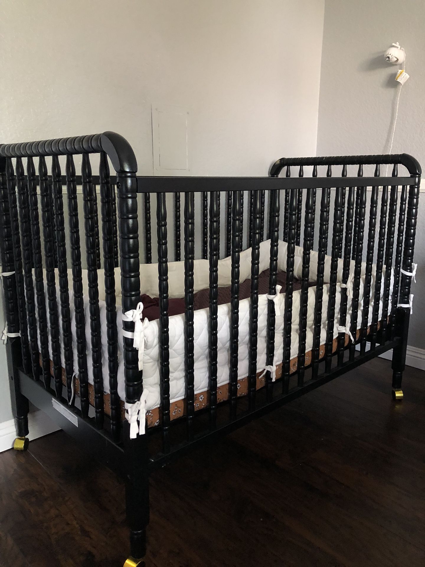 Jenny Lind Black Spindle Crib