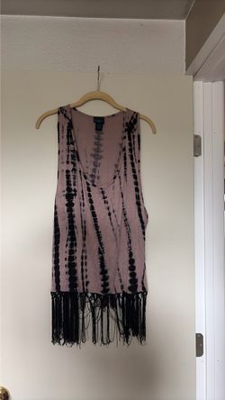Rue+ Tie-Dye Fringe Tank Top