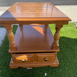 Wooden Nightstand Set