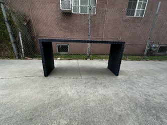 Shagreen Nailed Entryway Table Console Table