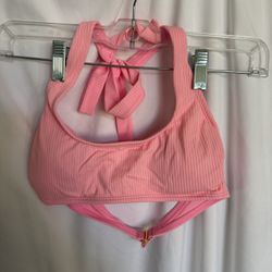 Women’s Bikini, Two Piece Swimsuit, Pink, Ribbed, Size Small On Both. Xhilaration