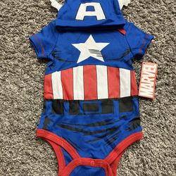 BRAND NEW CAPTAIN AMERICA 3 Month Boys Outfit