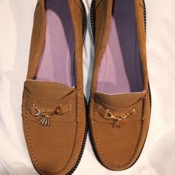 Men's Size 11/11.5 Vinny's Brown Suede Loafers 