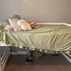 White Twin Bed 