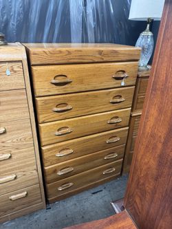 Large Chest of Drawers Dresser with Mirror and Jewelry Organizer