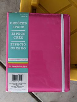 Pink journal, lined paper
