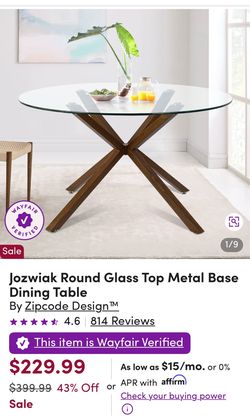 Glass table with 4 cream and wood chairs