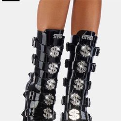 BNIB Black YRU Platform Boots 9