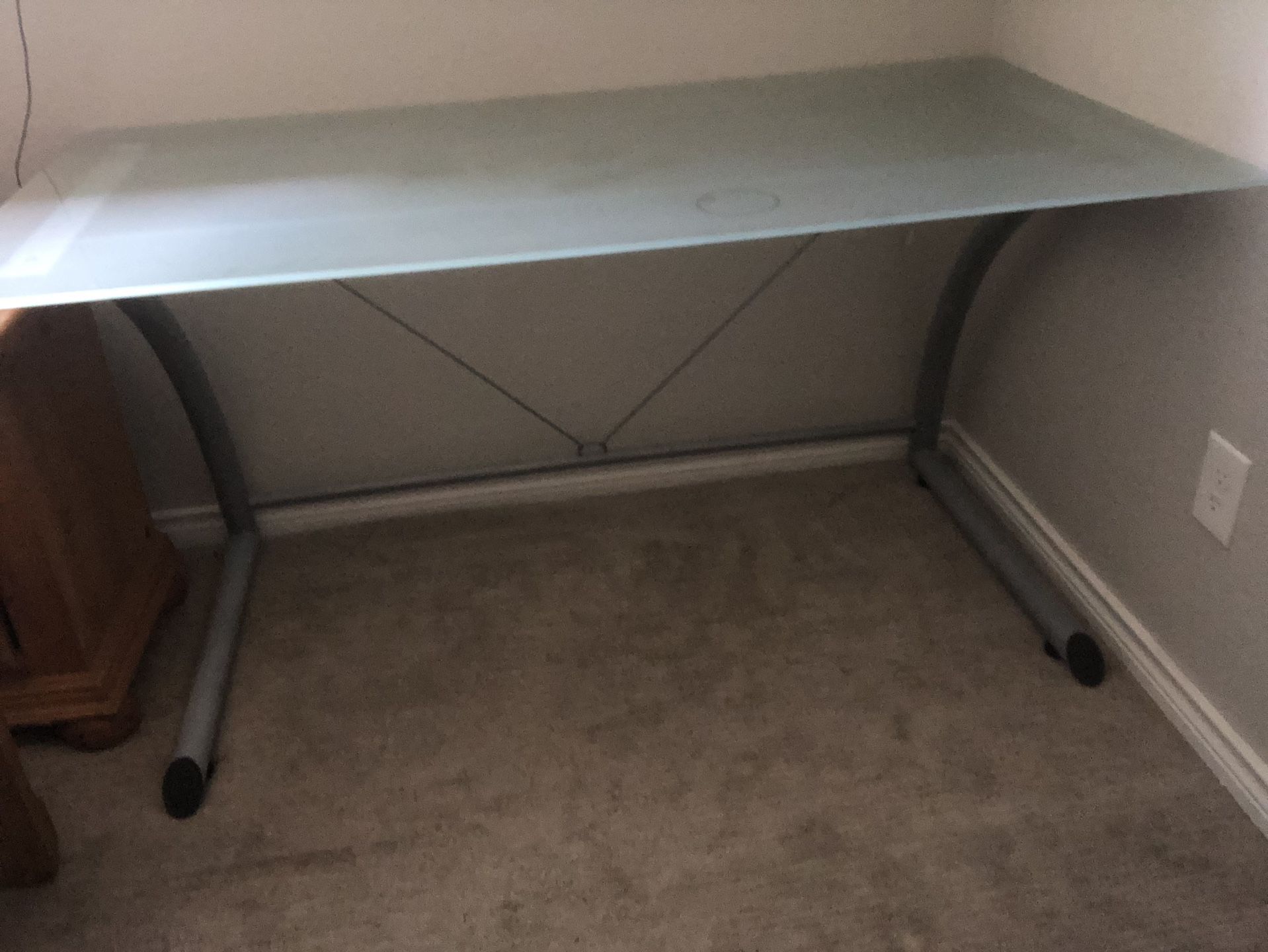 Desk Frosted Glass Great Condition! 