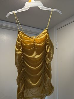 Mustard Yellow Spaghetti Strap Shirt 