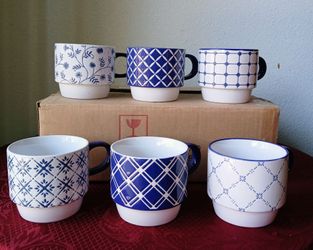Schliersee 12 oz. Stackable Ceramic Coffee Mugs (Set of 6)