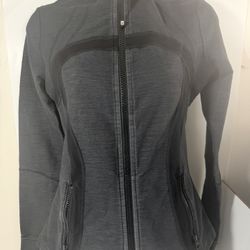 Lululemon Full Zip Jacket Dark Grey Athletic Top size #8