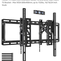 HOME VISION Advanced Full Motion TV Mount for 32-90 Inch TVs, Tilt TV Wall Mount with Extension, Swivel, Slide and Lever, Wall Mount TV Bracket - Max 