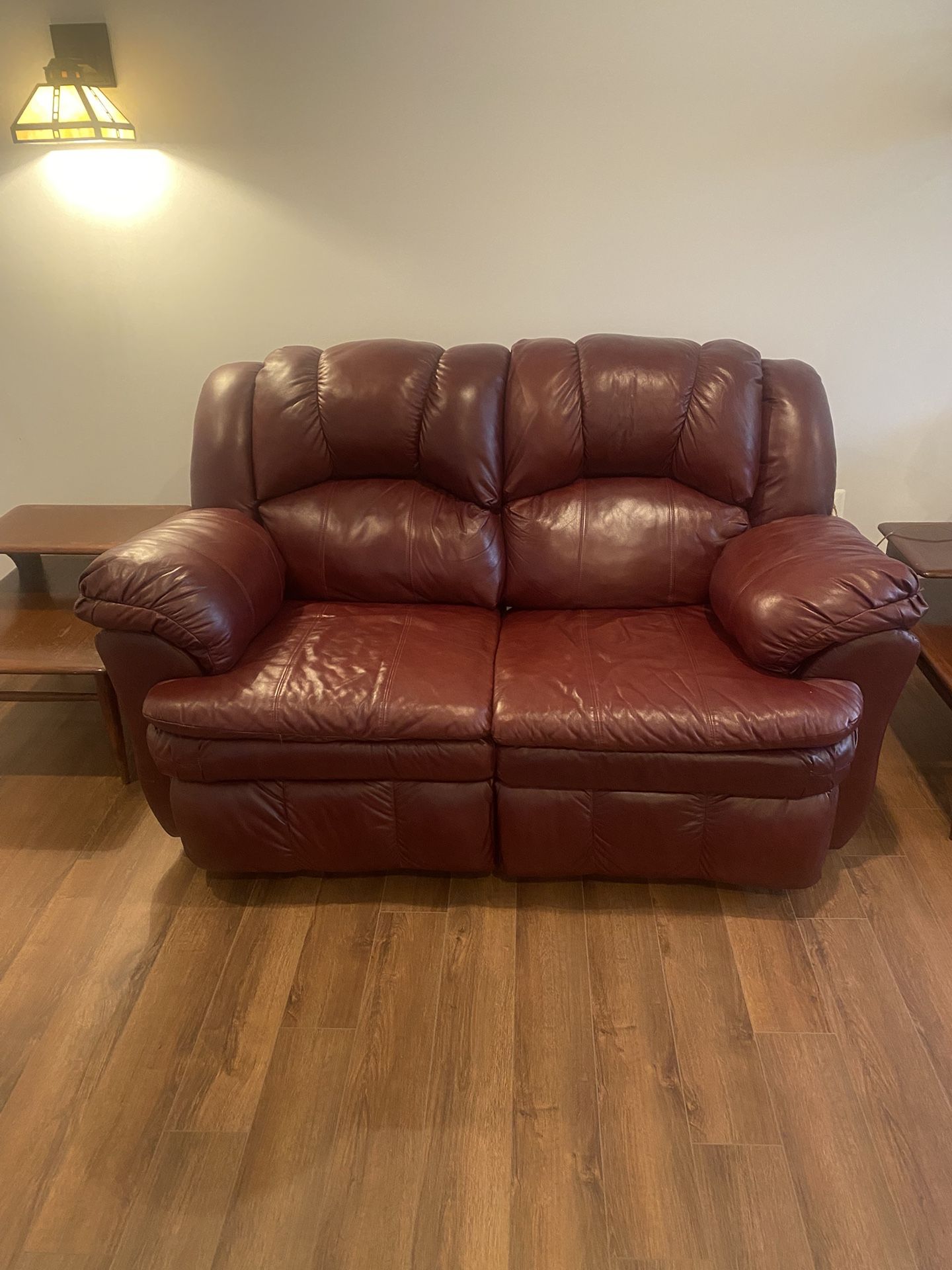 Genuine Leather Recliner Love Seat