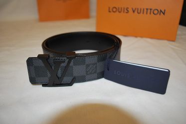 Louis Vuitton Lv man belt Damier graphite with black buckle