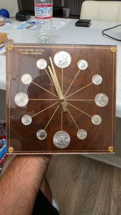 1964 last united states silver coinage clock vintage collectables rare Marion Kay