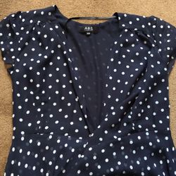 Blue polka dot dress