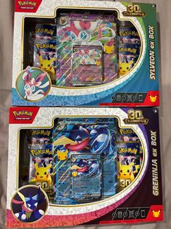 30th Anniversary Sylveon & Greninja Boxes