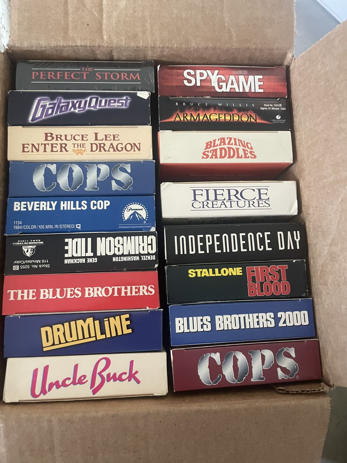 Box Of 17 Classic VHS Tapes